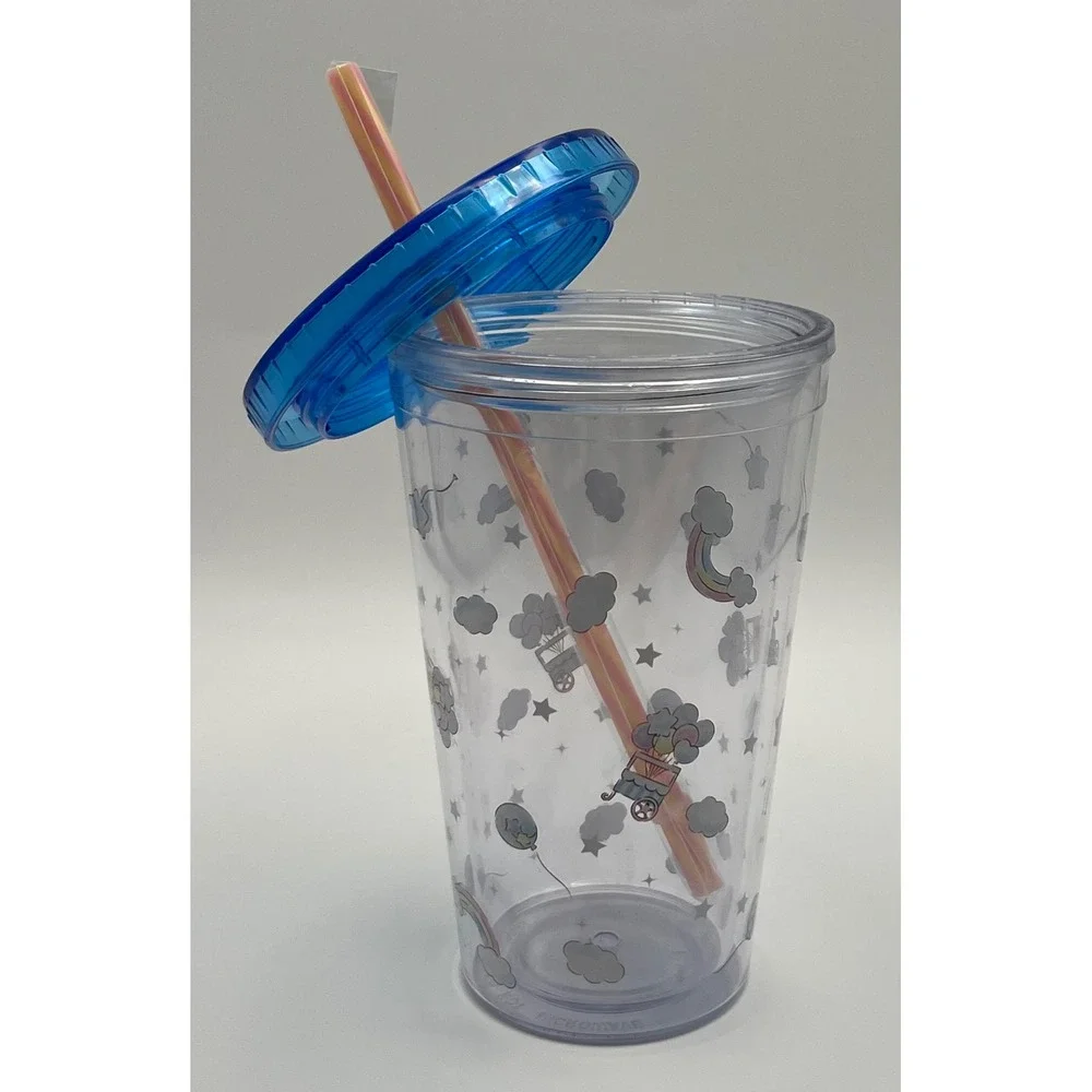 Sanrio Cinnamoroll Acrylic Cup 16oz Tumbler Blue Lid Rainbow Cloud PCA6SCUCIN